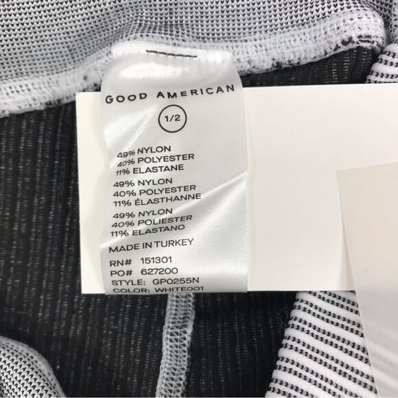 GOOD AMERICAN Seamless Wide Rib Leggings Women Sz 1/2 Athletic Outdoor Yoga NWT - Picture 9 of 11